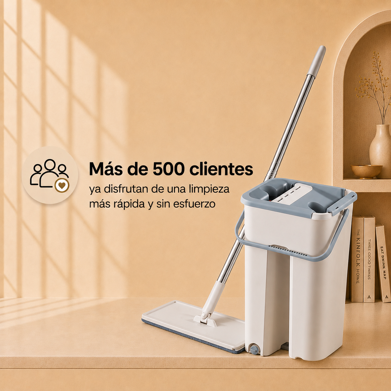 Mopa con cubo escurridor Velania™