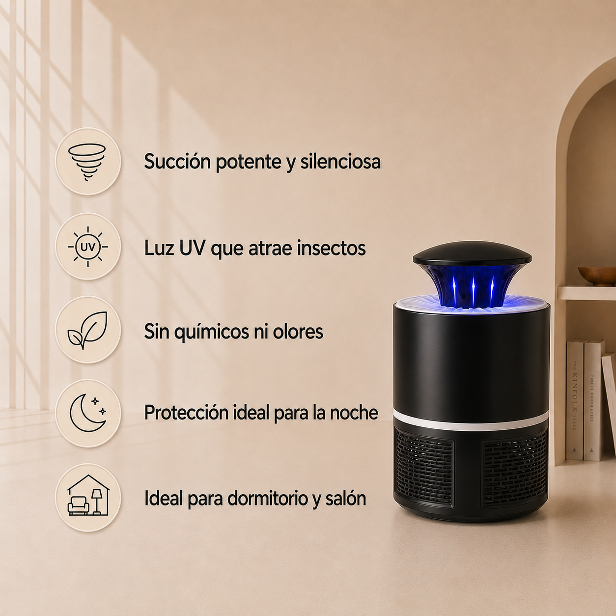 Lámpara antimosquitos por succión Velania™
