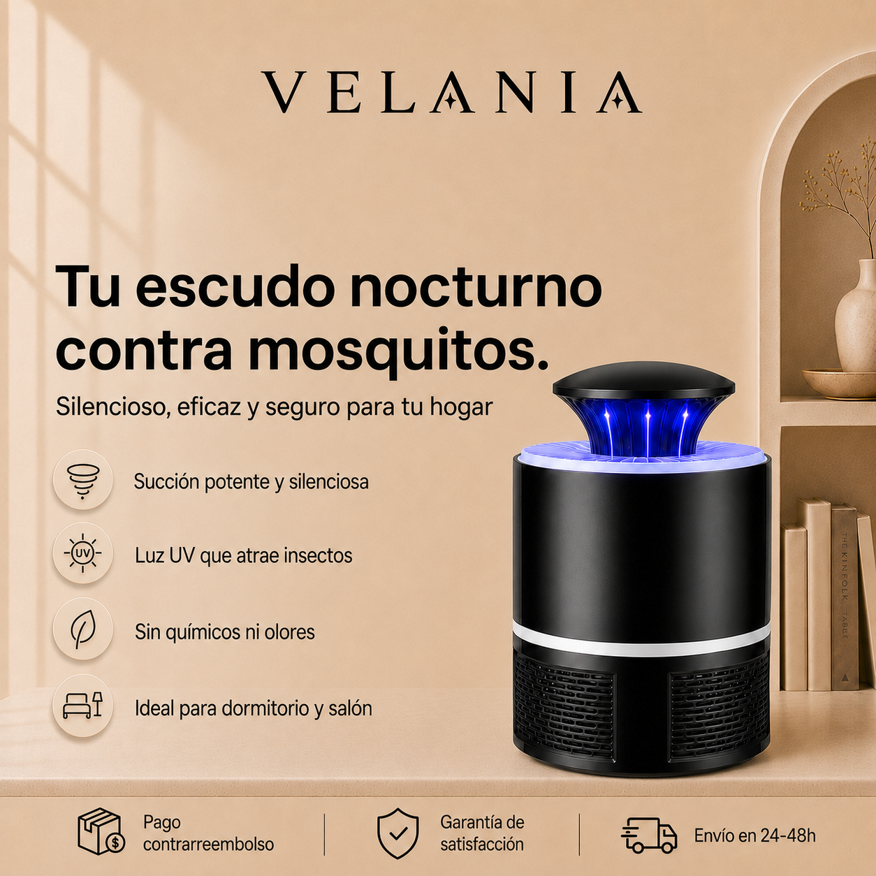 Lámpara antimosquitos por succión Velania™