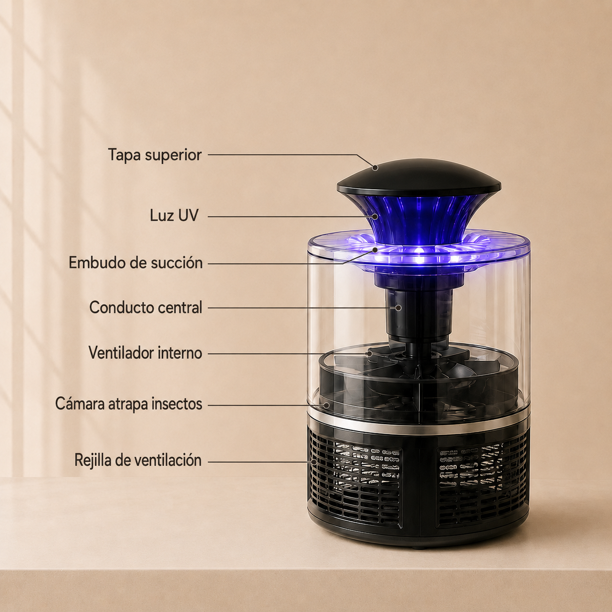 Lámpara antimosquitos por succión Velania™